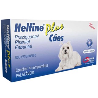 Helfine Plus Agener União para Cães 4 Comprimidos