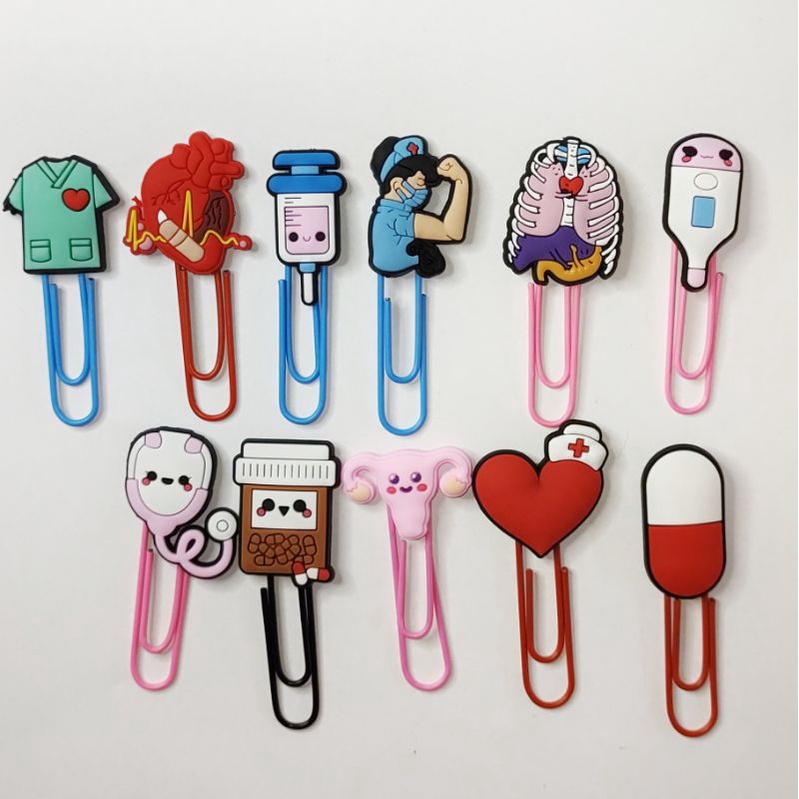 Marcador de página enfermagem medicina saúde clipes marca página clips