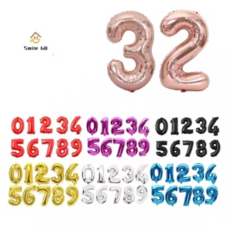 Balao 40cm Numero Metalizado Prata Ouro Azul Pink Rosê Artigos Decoração Festa De Aniversário em Oferta na Shopee