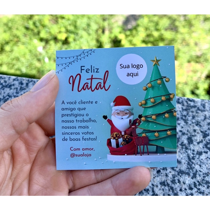 24 Cartão de agradecimento ao cliente com mensagem de natal para cliente  personalizado brinde | Shopee Brasil
