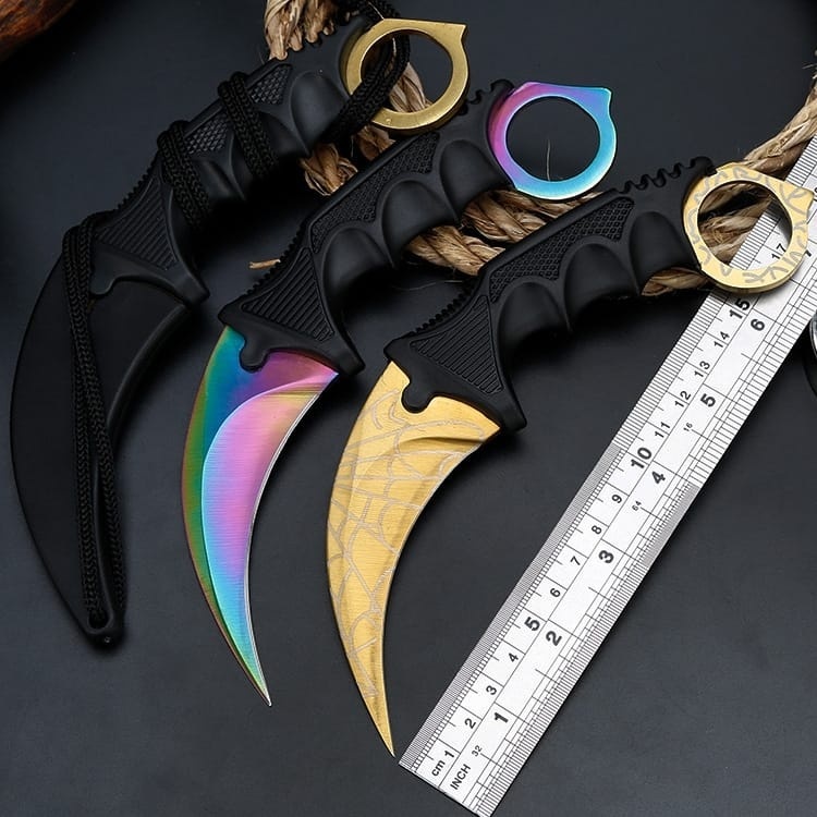 Canivete Karambit Cs Go Tactical Defense Amolada com Bainha e Cordão ...