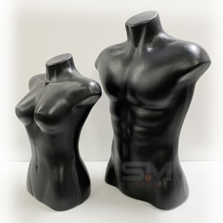 Manequim Busto Masculino + Busto Feminino Plástico
