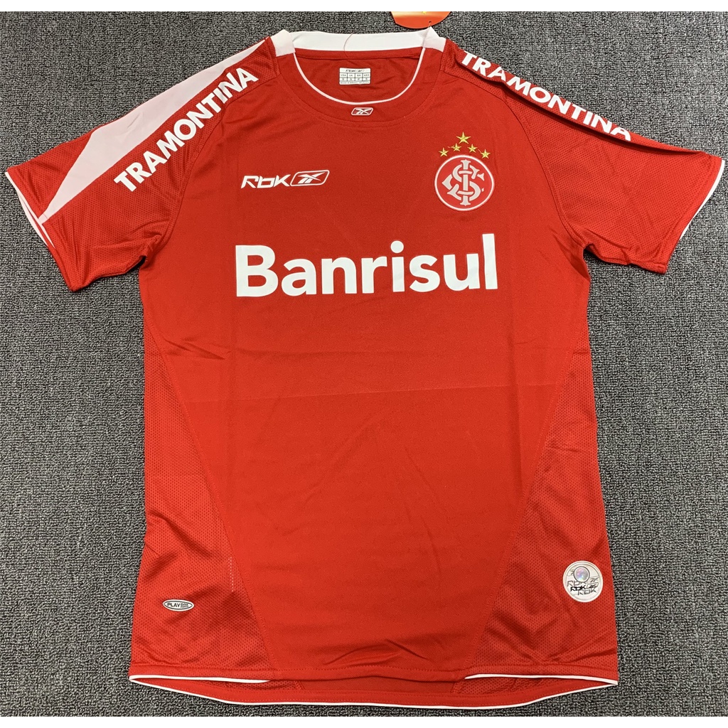 2006 Retro Versão Brasil Internacional Casa Tailandesa Qualidade S-XXL Futebol Jersey