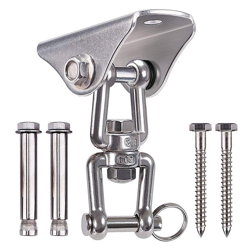 Suporte de Teto Gancho Para Rede e Cadeira Manilha Aço Inox Giratório Capacidade 250Kg em Oferta na Shopee