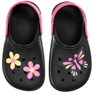 Babuche Infantil Sandália Feminina Chinelo Calce Fácil Menina Bebe Criança Antiderrapante Borracha Flor Borboleta Colorido Moda Blogueira Confortável Macio Leve