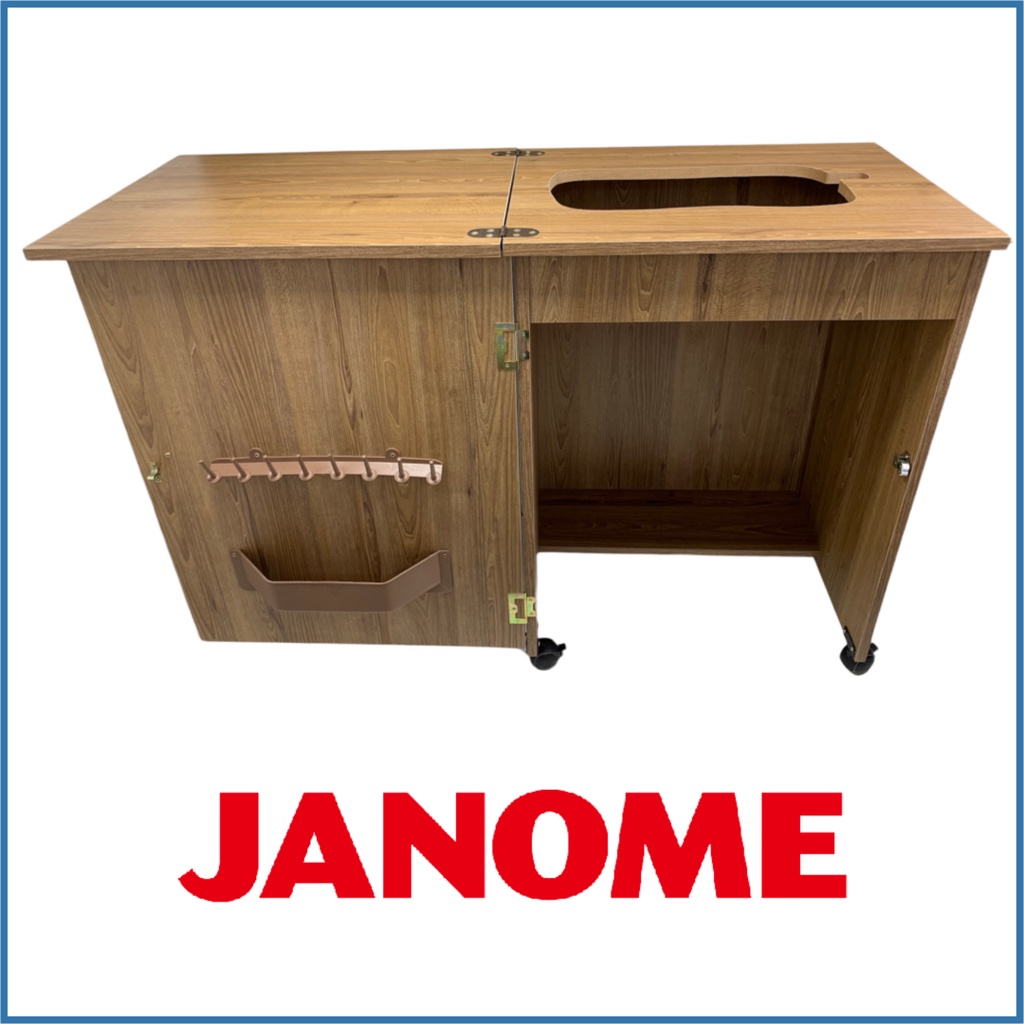 Gabinete Móvel Mesa Para Máquina De Costura Janome Portátil (Braço Livre) - CEDRO