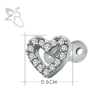 Piercing Microdermal Zirconia Pedra Coracao Estrela Cruz Flor antialergico - 1 peca em Oferta na Shopee