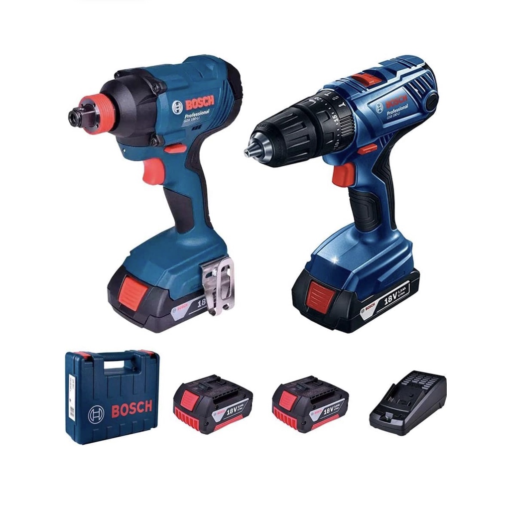 Kit Bosch Parafusadeira Furadeira GSB 180-LI e Chave de Impacto GDX 180 ...