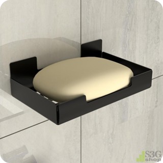 Porta Sabonete Para Banheiro Saboneteira Com Adesivo Preto ELG