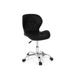 Cadeira Office Eiffel Slim Base Giratória - Preta