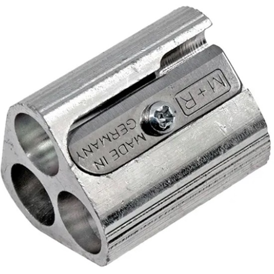 Apontador De Lápis Profissional M+R 3 Três Furos Função Tripla em Oferta na Shopee