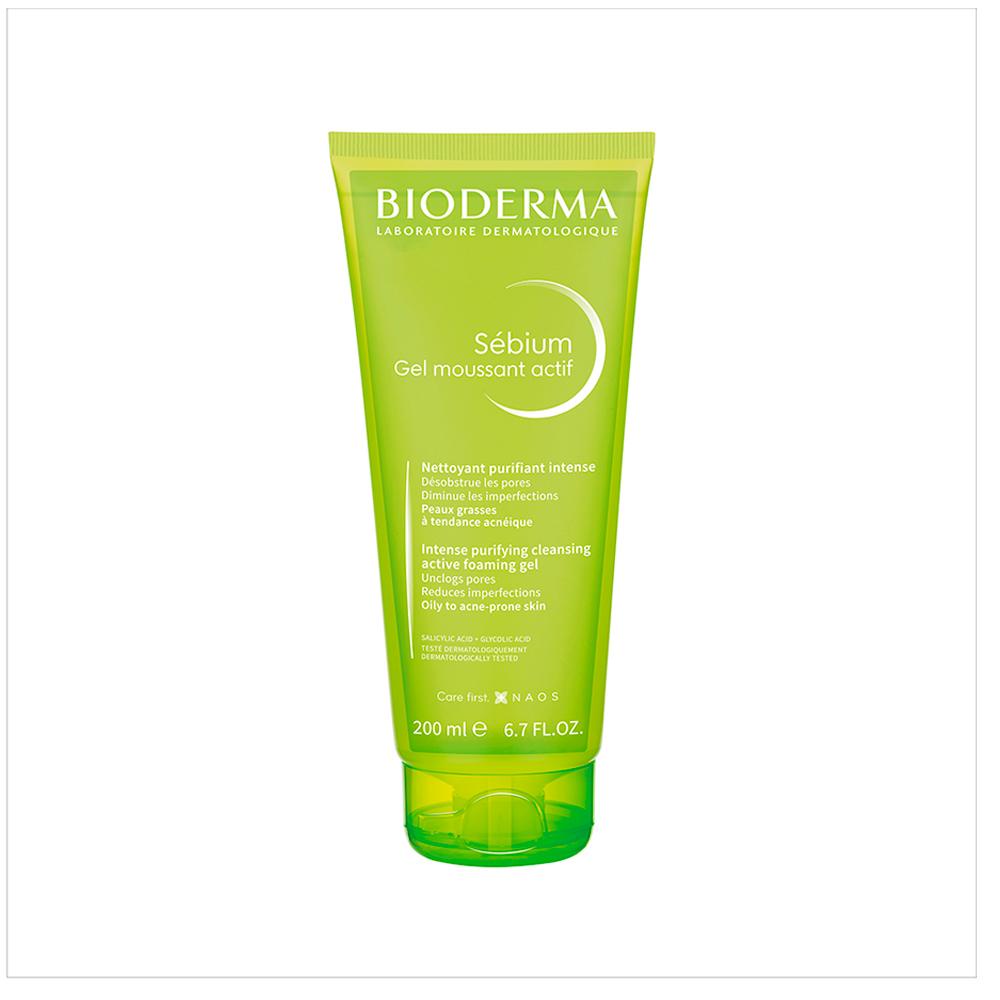 Bioderma Sébium Moussant Actif Gel de Limpeza Facial 200ml em Oferta na Shopee