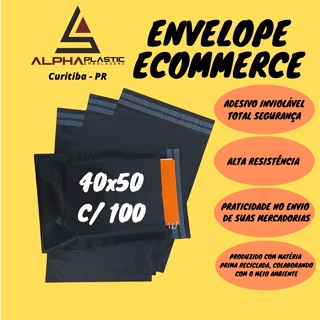 100 Unid. Envelopes De Segurança 40x50 -  Saco Embalagem Para Correio Ecommerce em Oferta na Shopee