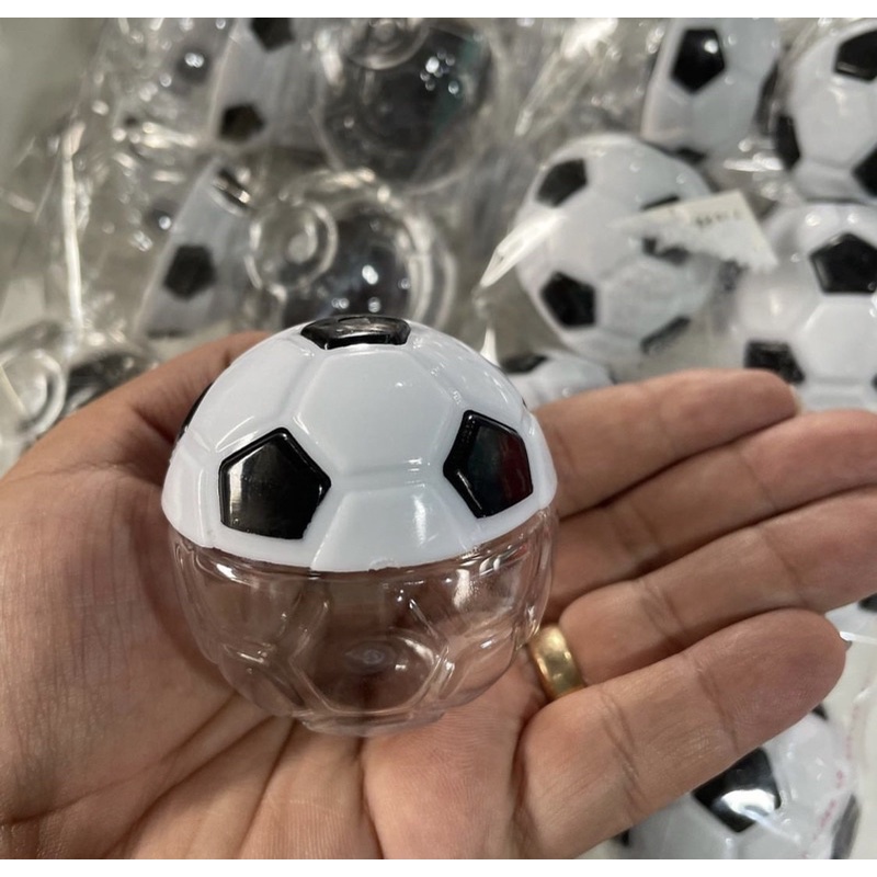 Kit 10 Bolas Personalizado De Plástico Decoração Baleira Para Lembrancinha De Futebol 5,5cmx5cm