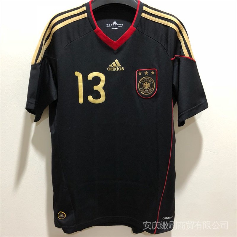 Alemanha 2010 Retro Camisa De Copa Do Mundo Preto SH0R