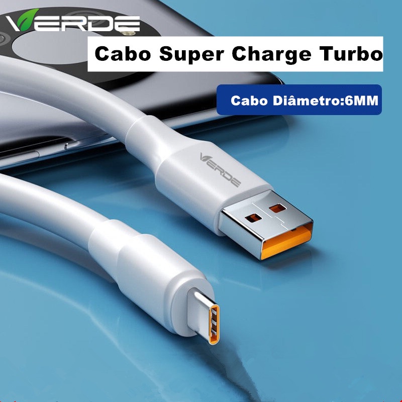 Cabo Tipo C/Micro V8/Litghting Grosso 6MM 120W Super Charge Turbo Carregamento Para Xiaomi Huawei Iphone