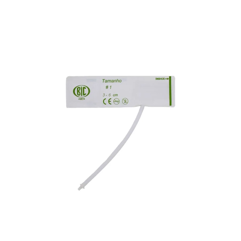 Braçadeira Manguito Vet. N1 (3 a 6 cm) 1 Via Desc. Bic Vet