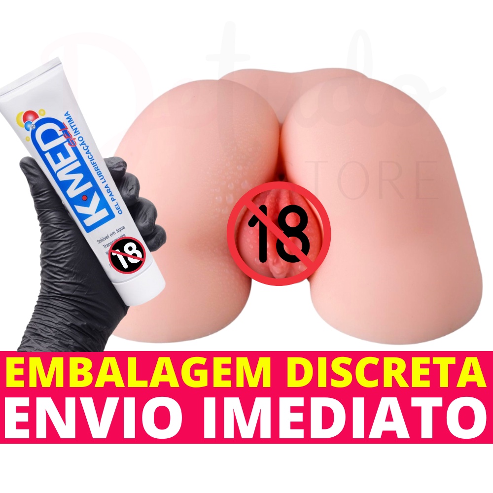 Masturbador Masculino Vagina Buceta Xota Bunda Ânus Realistica Cyberskin e Lubrificante íntimo Kmed Sex Shop