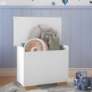 Baú Organizador Caixa de Brinquedos Pés Quadrados Multimóveis Branco/Natural em Oferta na Shopee