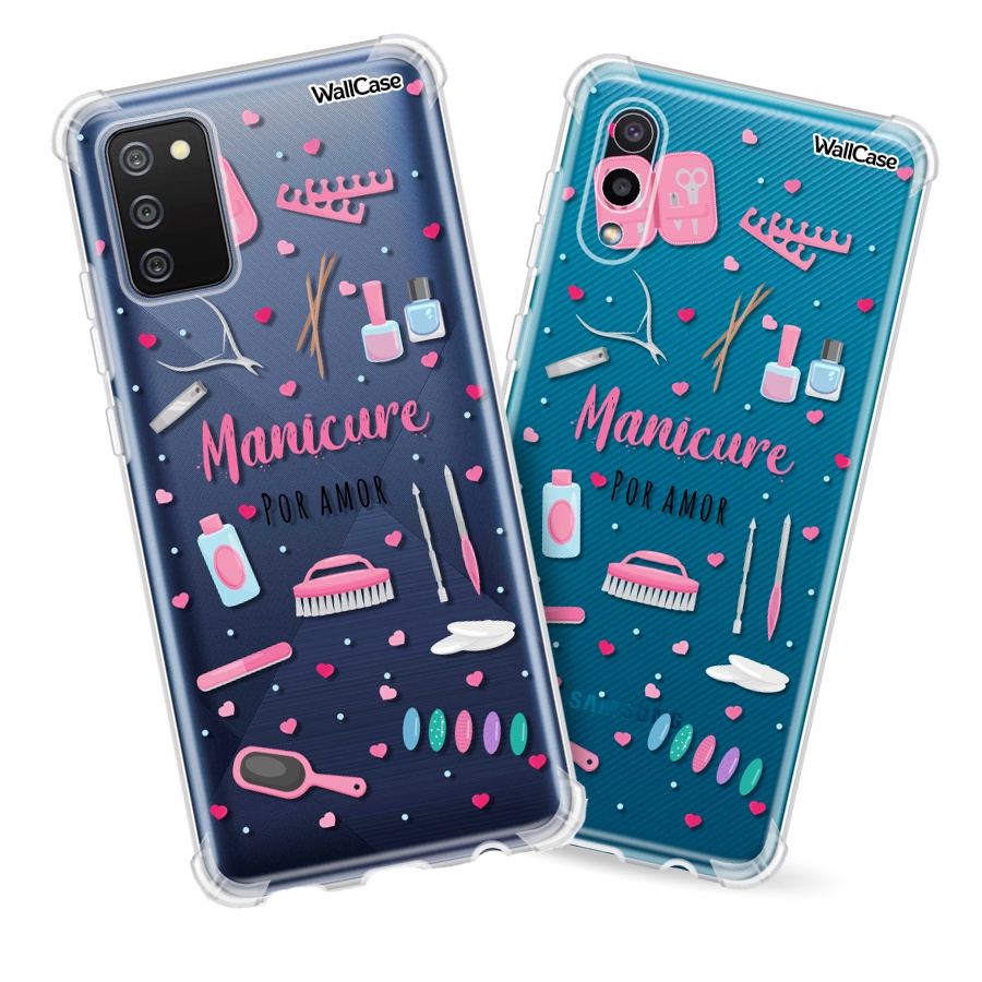 Capinha de Celular Profissão Manicure Para Galaxy A03 A04 A14 A31 A32 A33 A34 A53 A54 A72 A73 S23 S24 Fe Plus Ultra