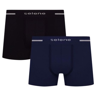 Kit 2 Cuecas Boxer Adulto Poliamida Sem Costura Selene
