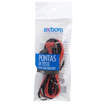 Pontas de teste para multímetro positivo e negativo PTM-210 EXBOM