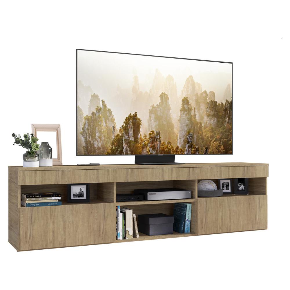 Rack Suspenso para Tv até 65" Multimóveis Paris FG3326 com 2 Portas Rustic em Oferta na Shopee