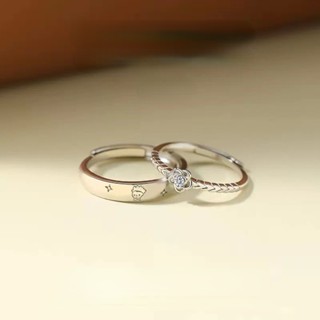O Pequeno Príncipe E Anel De Casal De Rosa Para Homens Mulheres Um Par De Moda Luxuoso Aberto Incrustado Com Zircônia Romântico Presente Do Dia Dos Namorados