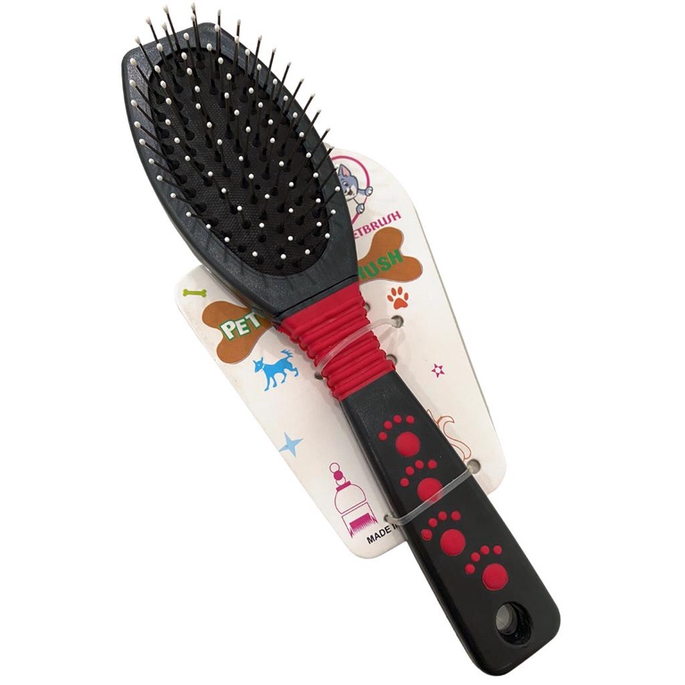 Escova Pet Profissional Almofadada Com Bolinhas de Borracha Pet Shop Banho E Tosa