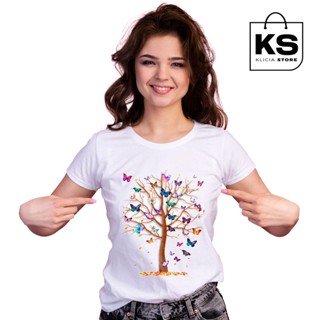 Camiseta T-shirt Blusa Basica Estampada Arvore De Borboleta