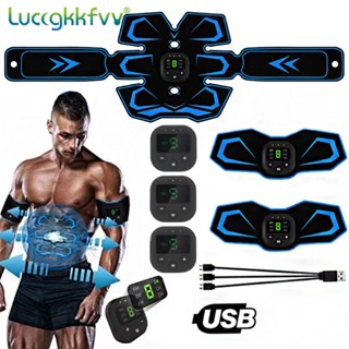 Estimulador Muscular Elétrico Abdominal EMS Trainer Cinto Recarregável Massagem Corporal De Treinamento Equipamento Massageador