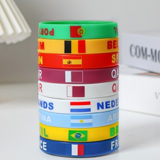 2022 Katar World Cup Decorations Pulseira De Borracha De Equipe Nacional Fan Pequenos Presentes Lembranças