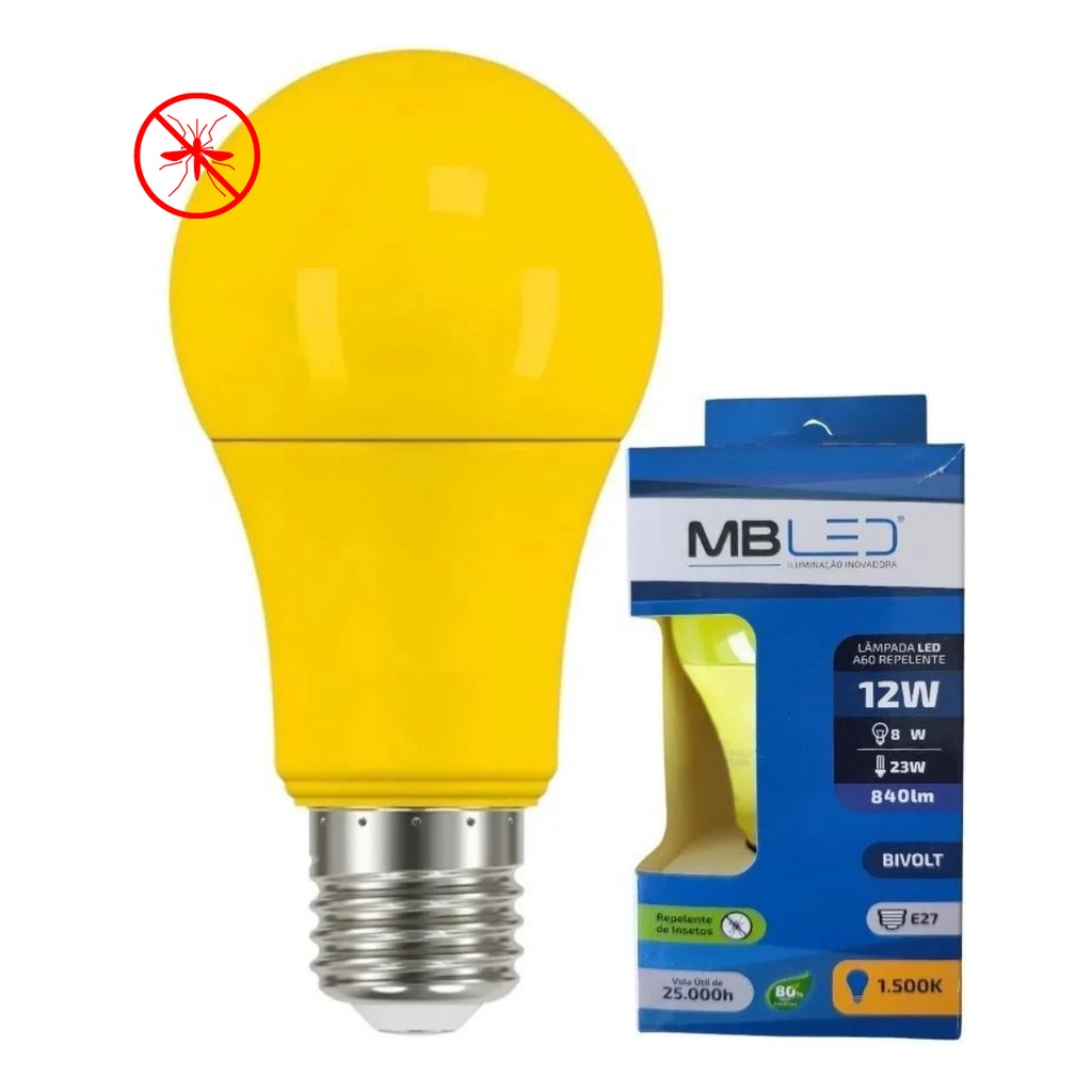 Lampada Led Repelente 12w Bivolt Anti Inseto Mosquito Mosca