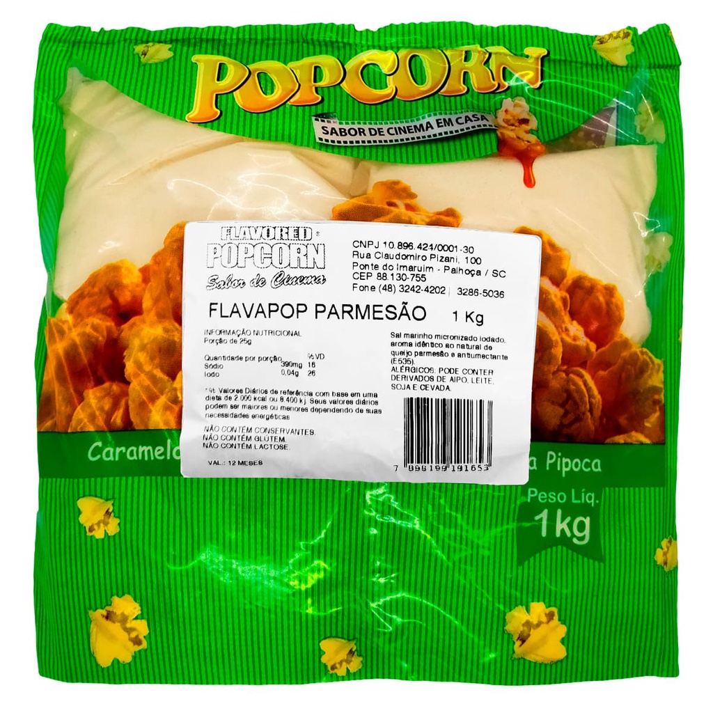 FLAVAPOP - Parmesão 1kg - Sal Micronizado Popcorn