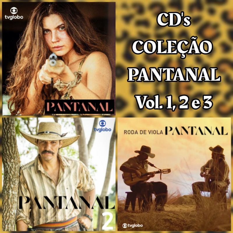 CD Pantanal Vol.1 + Vol.2 + Vol.3 - Coleção com a Trilha Sonora originais da novela - 3 CD's