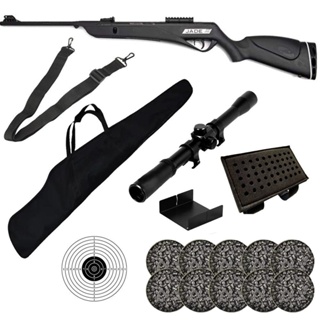 Carabina de Pressão Jade Pro Nitro 5.5mm CBC+ Luneta+ Chumbos+ Bandoleira+ Capa+ Alvo+ Porta Chumbo em Oferta na Shopee