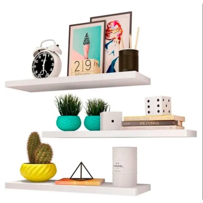 1 Prateleira Reta 30X15 cm   P/ Decoração , Parede , Cozinha, Sala e Quarto em Oferta na Shopee