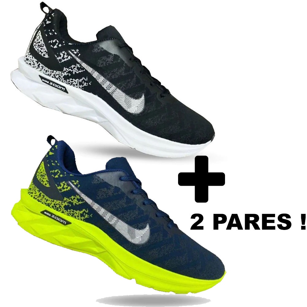 Kit 2 Tênis NK Running Masculino Fit Macio Confortável Mega Promoção