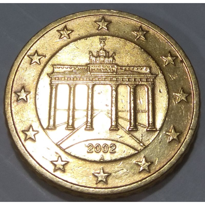 Moeda de 50 Euro Cent, 2002 | Shopee Brasil