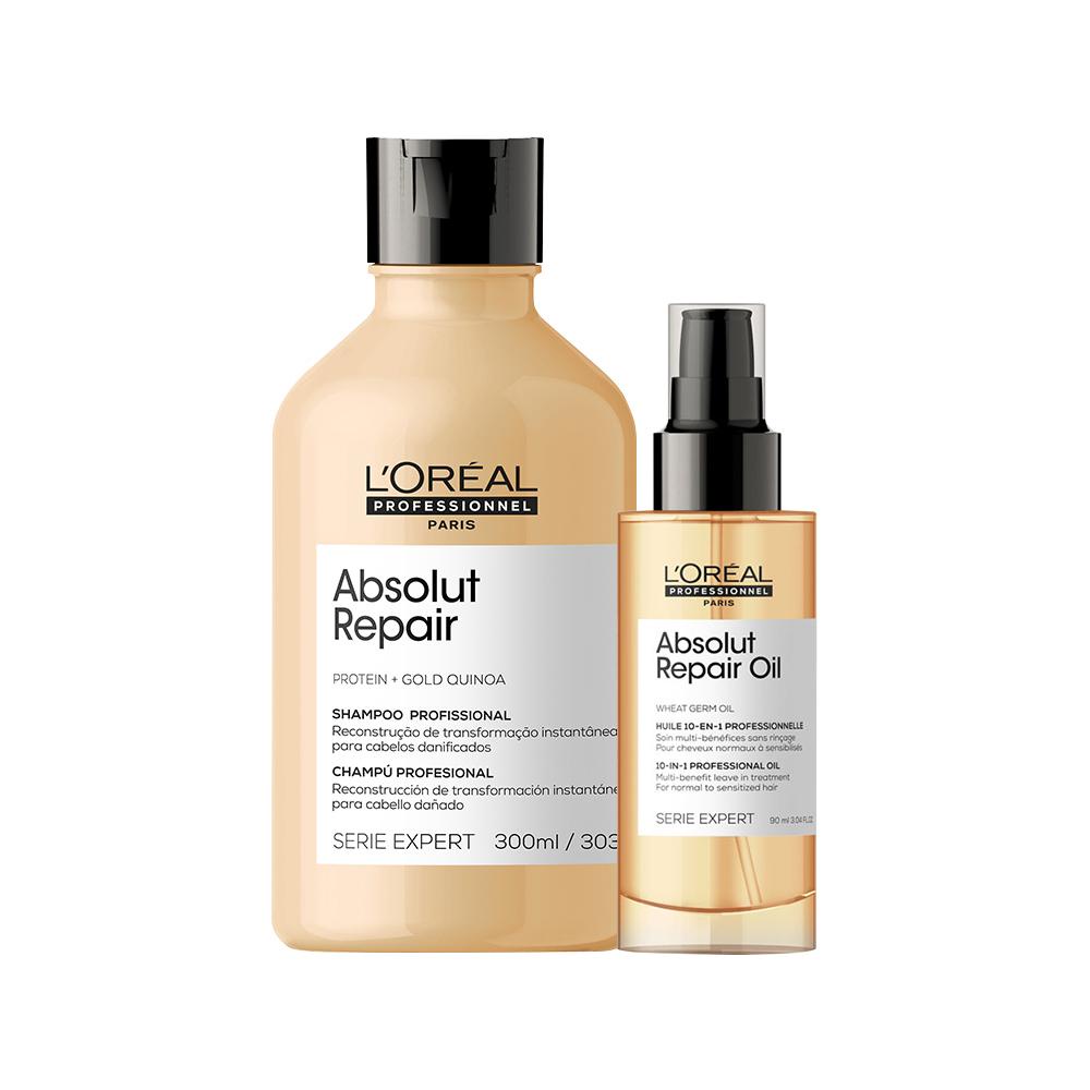 Kit L'Oréal Professionnel Serie Expert Absolut Repair Gold Quinoa - Shampoo e Óleo