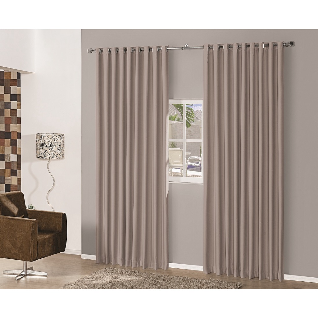 Cortina Blackout em Tecido 3 00x2 80 Corta Luz Avelã: Onde Comprar | BuscaProdutos