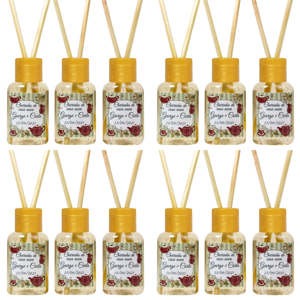 50 Mini Aromatizador Lembrancinha Chá De Cozinha Panela Bar Brindes Personalizados