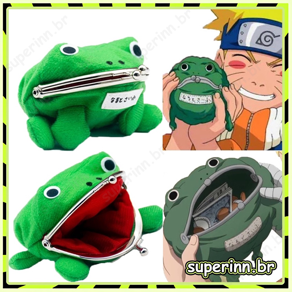 Sapo Naruto Uzumaki Bolsa Porta Moeda Bolsinha Shippuden/ Porta-Moda De Sapo Do Anime Naruto em Oferta na Shopee