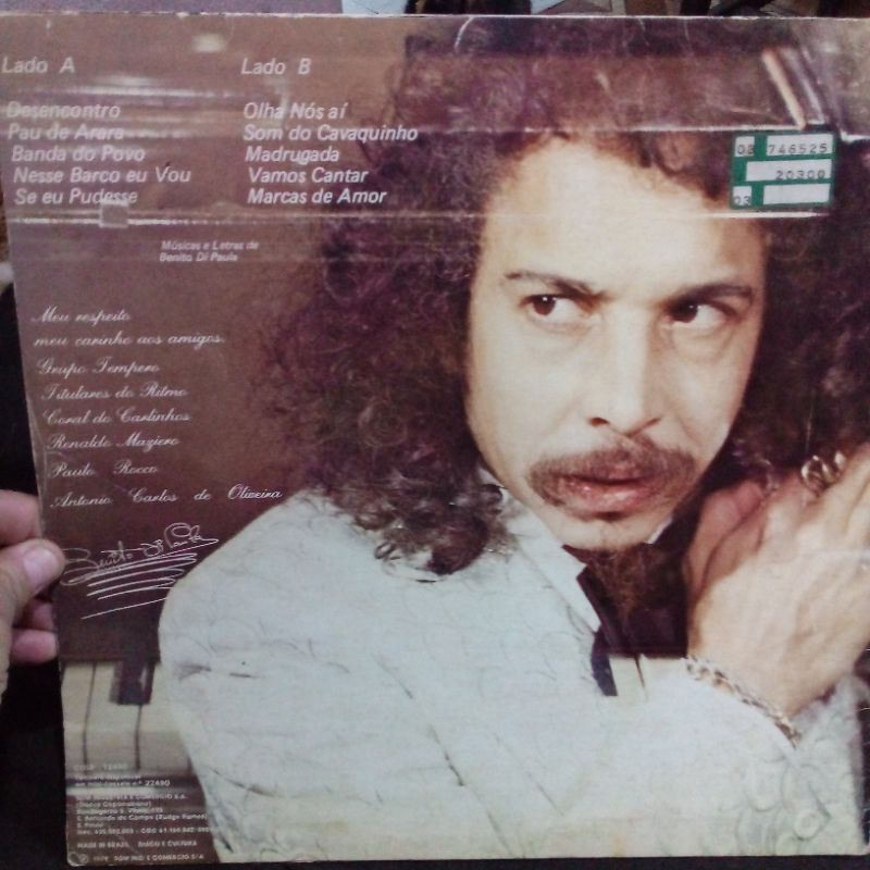 Disco Vinil Benito de paula com encarte