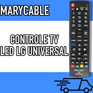 Controle Remoto Tv Led Teclas Smart 3d Fut. sky7027
