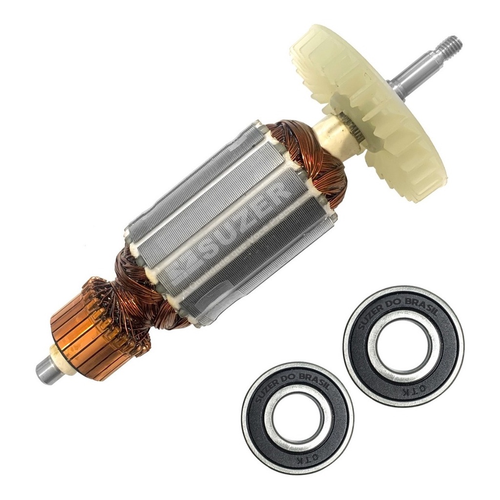 Induzido Mt410 + Rolamentos P/ Serra Mármore 220v