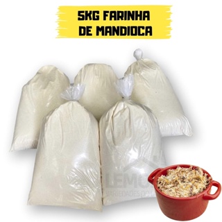 Farinha De Mandioca 5 Kg Torrada E Fina A Melhor Da Bahia Farinha Nordestina Farofa Feijão Tropeiro em Oferta na Shopee