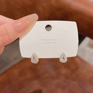 Luxo Cheio Diamantes Zircônio Coração Brincos 925 Agulha Prateada Cravo