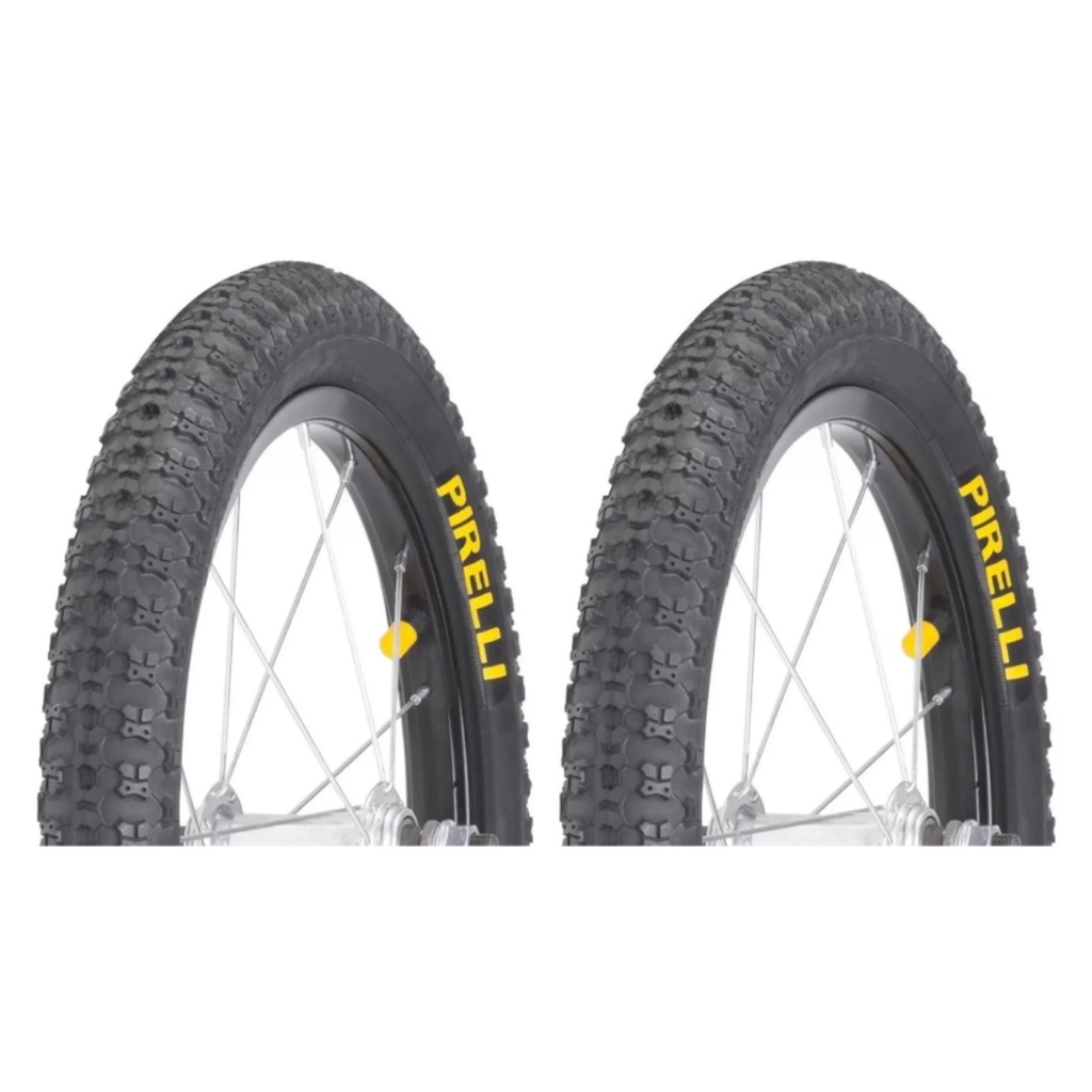 Par Pneus Bicicleta Pirelli Top Cross Aro 20 X 1.75 Cravo Bike H-506