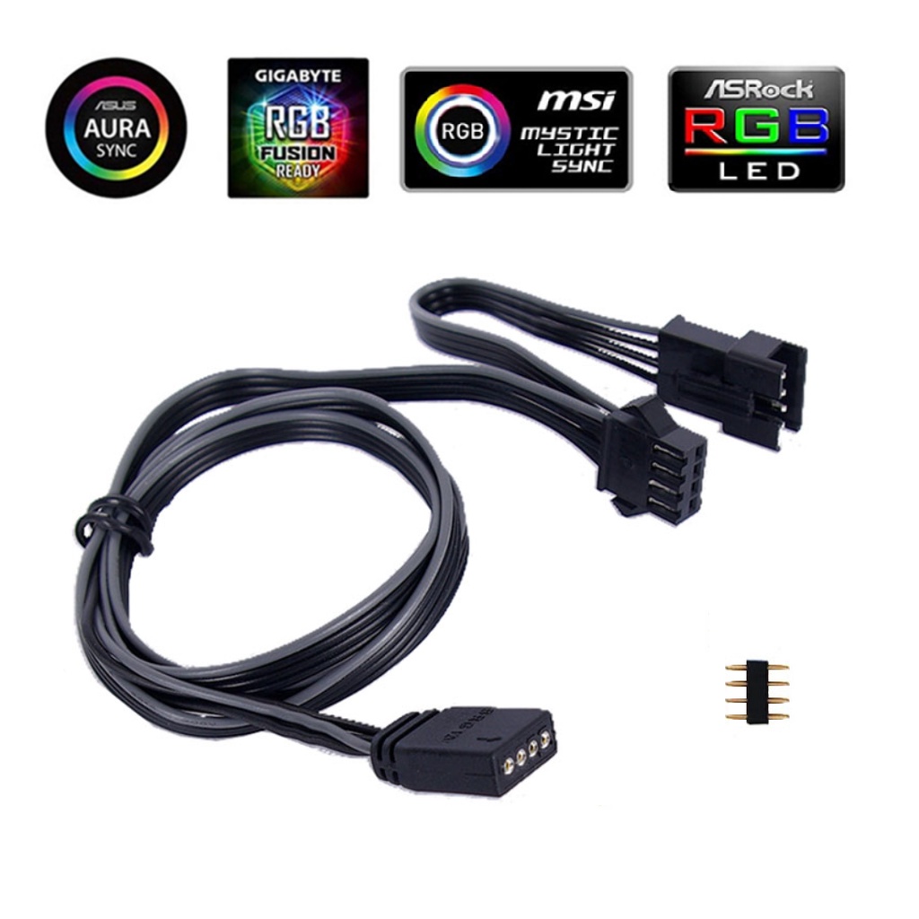 Cabo Adaptador VDG 4 Pinos Para RGB 12v Lian-li Gigabyte